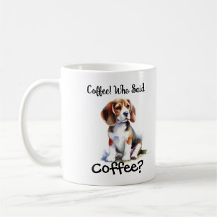 Funny BROWN 'Coffee' Beagle Personalize Coffee Mug