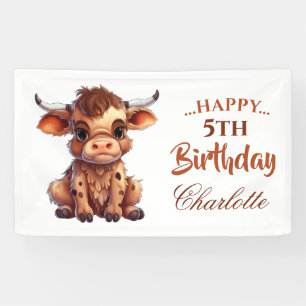FUNNY Brown Cow Banner