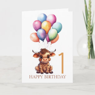 FUNNY Brown Cow  Card