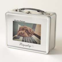 Funny Brown Dog Computer Woofter Pet Suitcase