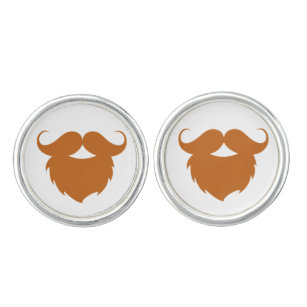 Funny Brown Moustache Cufflinks