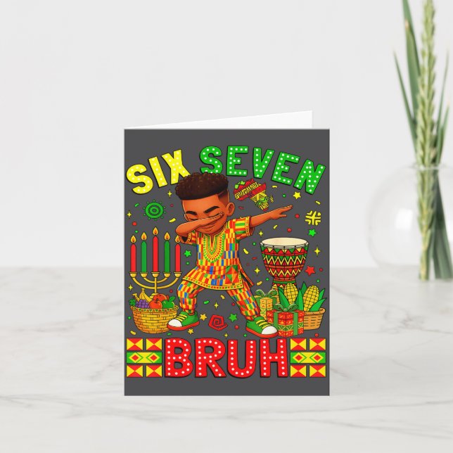 Funny Bruh American Black History 67 Seven African Card (Front)