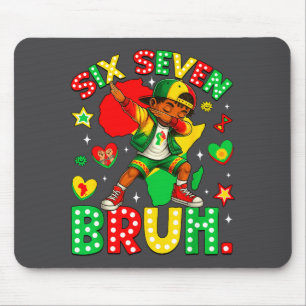 Funny Bruh History Dabbing 67 African American Sev Mouse Pad