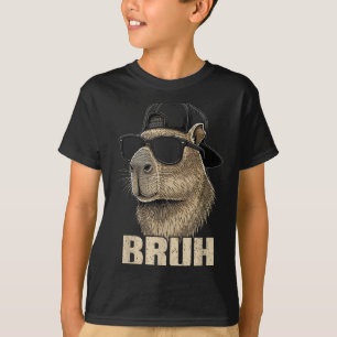 Funny Bruh Meme Capybara Lover Cool Sungles For Me T-Shirt