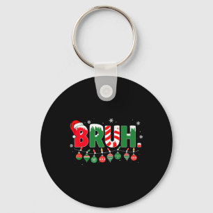 Funny Bruh Saying Bro Greeting Christmas Meme Teen Keychain