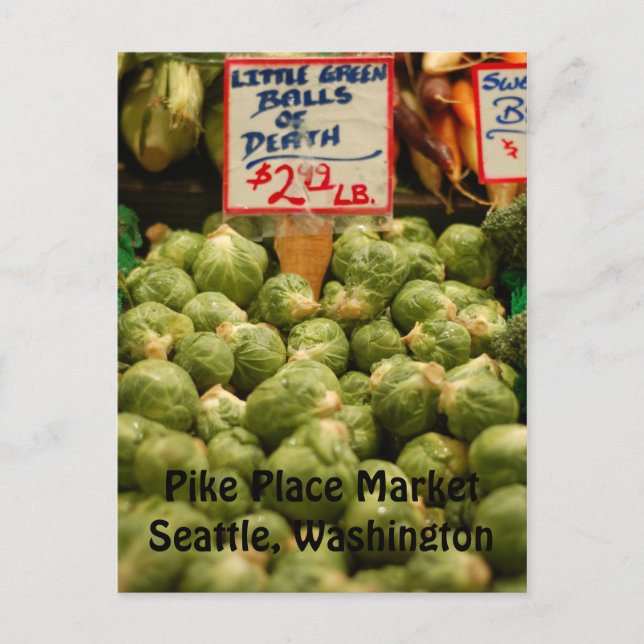 Funny Brussel Sprouts carte postale (Devant)