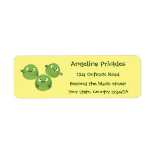 Funny Brussels sprouts vegetables cartoon