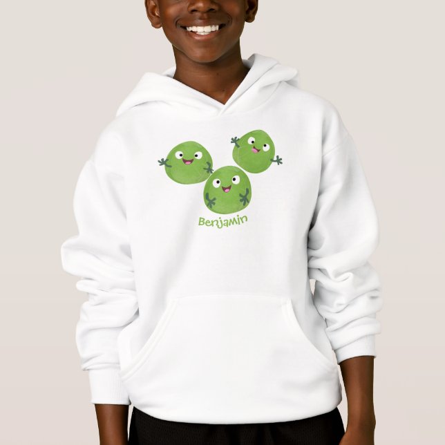 Funny Brussels sprouts vegetables cartoon (Front)
