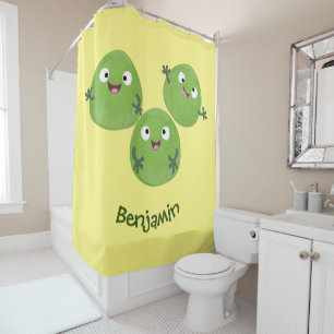 Funny Brussels sprouts vegetables cartoon