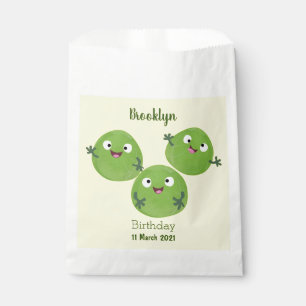 Funny Brussels sprouts vegetables cartoon Favour Bag