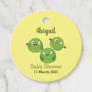 Funny Brussels sprouts vegetables cartoon Favour Tags