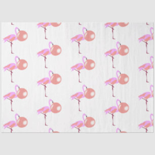 Funny Bubble Gum Flamingo Blowing Bubble Tissue Paper