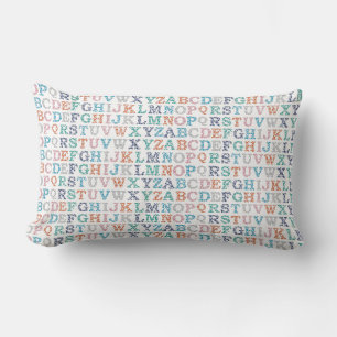 Funny Bubble Rainbow Alpbabet Lumbar Pillow