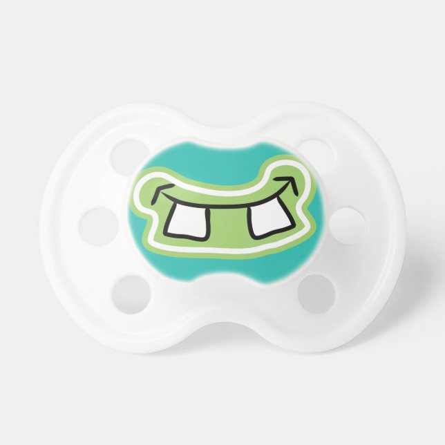 Funny Buck Teeth Monster Grin Pacifier (Front)