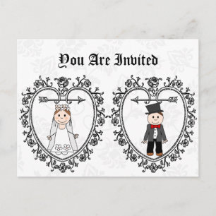 FUNNY BUDGET WEDDING INVITATION POSTCARD