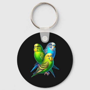Funny Budgie Budgerigar Design  Keychain