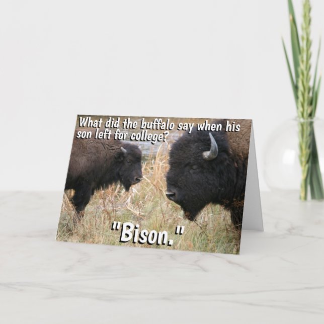 Funny Buffalo carte d'adieu (Devant)