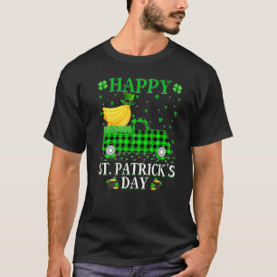 Funny Buffalo Plaid Green Truck Banana Fruit St Pa T-Shirt