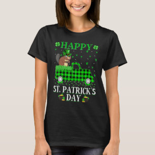 Funny Buffalo Plaid Green Truck Beaver St. Patrick T-Shirt