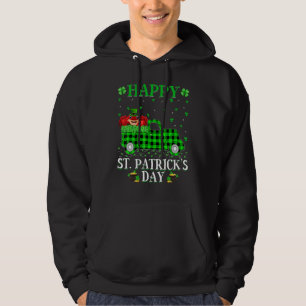 Funny Buffalo Plaid Green Truck Crab St Patrick's Hoodie
