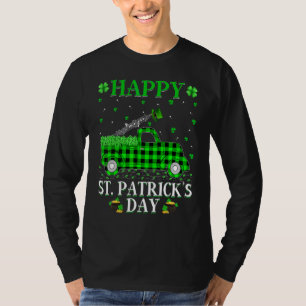 Funny Buffalo Plaid Green Truck Oboe St Patrick's T-Shirt