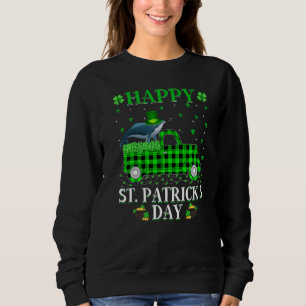 Funny Buffalo Plaid Green Truck Sperm Whale St Pat Sweatshirt