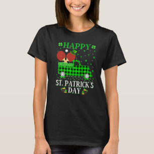 Funny Buffalo Plaid Green Truck Table Tennis St Pa T-Shirt