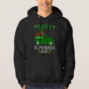 Funny Buffalo Plaid Green Truck Woolly St Patrick Hoodie