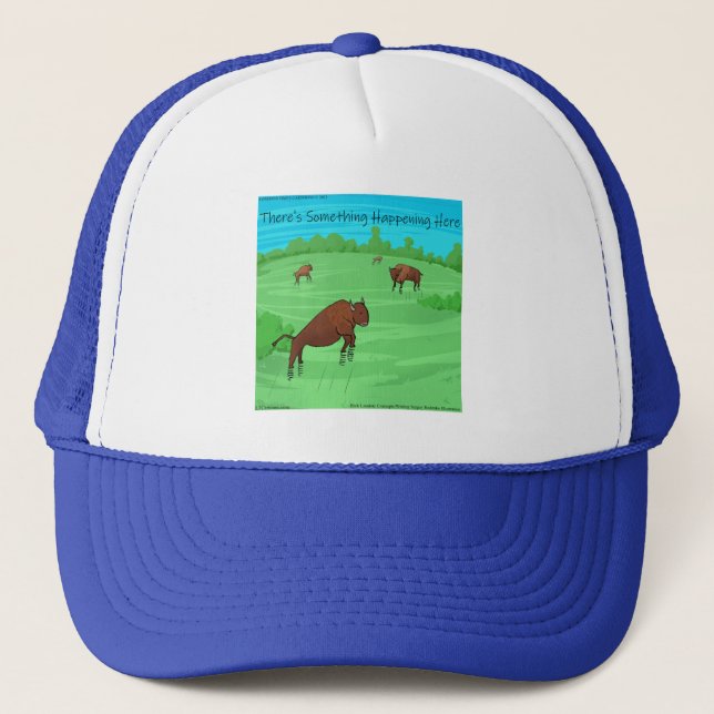Funny Buffalo Springfield For What Its Worth Comic Trucker Hat (Front)