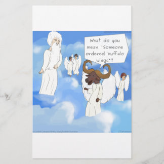 Funny Buffalo Wings In Heaven Gift Stationery