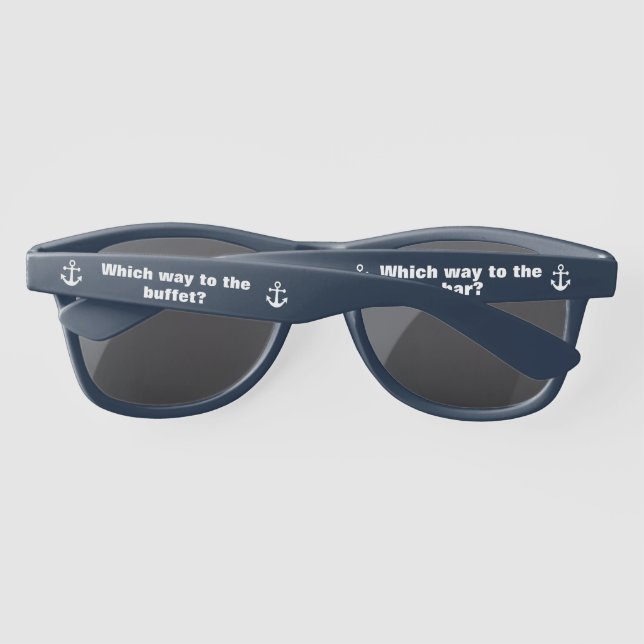 Funny Buffet Bar Cruise Ship Gift Sunglasses (Back)