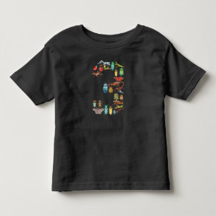 Funny Bugs 3rd Birthday Gift Cute 3 Years Old Gift Toddler T-shirt