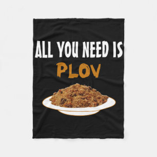 Funny Bukharian Uzbek Food - Plov Lover Bbq Tee Gi Fleece Blanket