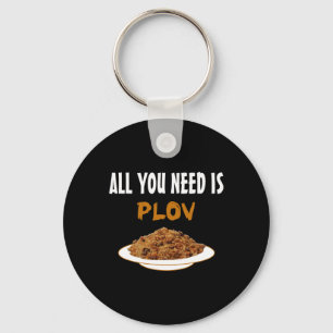 Funny Bukharian Uzbek Food - Plov Lover Bbq Tee Gi Keychain