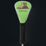 Funny bull driving bulldozer cartoon golf head cover<br><div class="desc">This bull is doing his own earth moving,  driving a bulldozer in fun cartoon style.</div>
