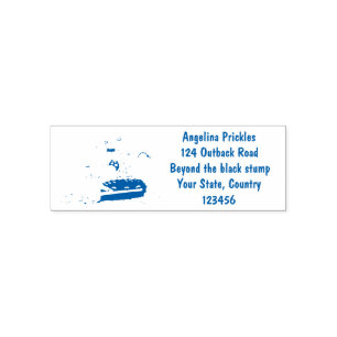 Funny bull driving bulldozer cartoon self-inking stamp