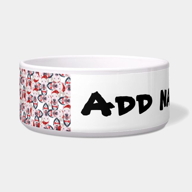 Funny Bull Terrier Name Christmas Pattern (Front)