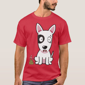 Funny Bull Terrier Smells Poo Poo  T-Shirt