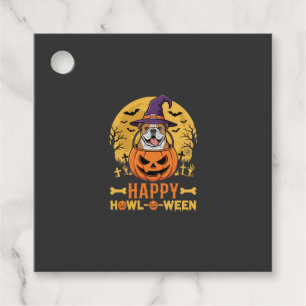 Funny Bulldog Halloween Happy Howl-O-Ween Vintage  Favour Tags