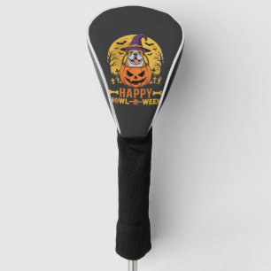 Funny Bulldog Halloween Happy Howl-O-Ween Vintage Golf Head Cover