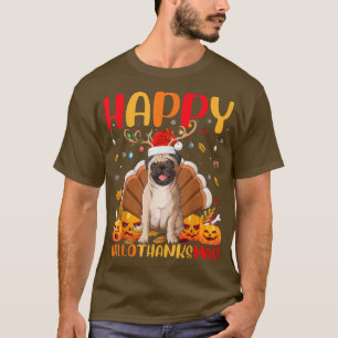 Funny Bulldog Lover Happy Bulldog HelloThanksMas T-Shirt
