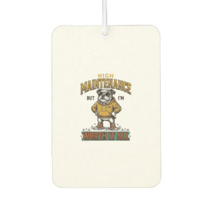 Funny Bulldog Quote Vintage Engraving T-Shirt Desi Air Freshener
