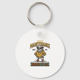Funny Bulldog Quote Vintage Engraving T-Shirt Desi Keychain