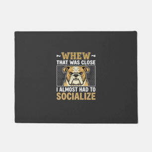 Funny Bulldog Socialize Dog Doormat