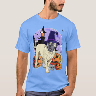 Funny Bullmastiff Dog Halloween Witch Pumpkin  T-Shirt