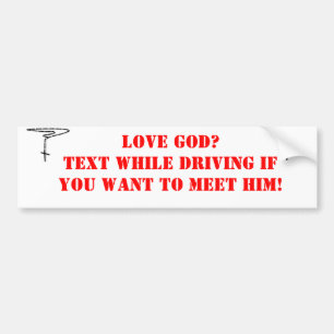 Funny bumper sticker
