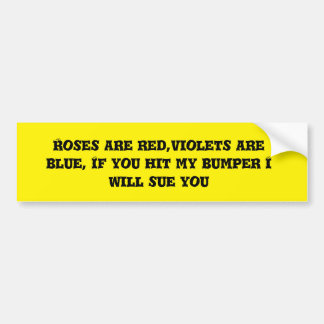 Funny bumper sticker
