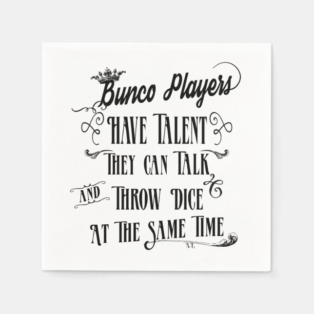 Funny Bunco Napkins (Front)
