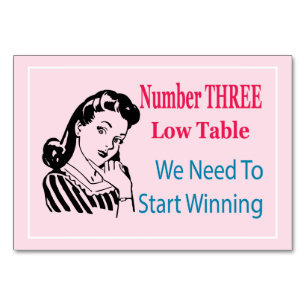 Funny Bunco Numéro Trois carte basse table