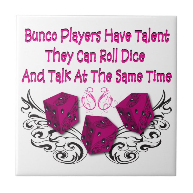 Funny Bunco Players Have Talent Tile (Front)